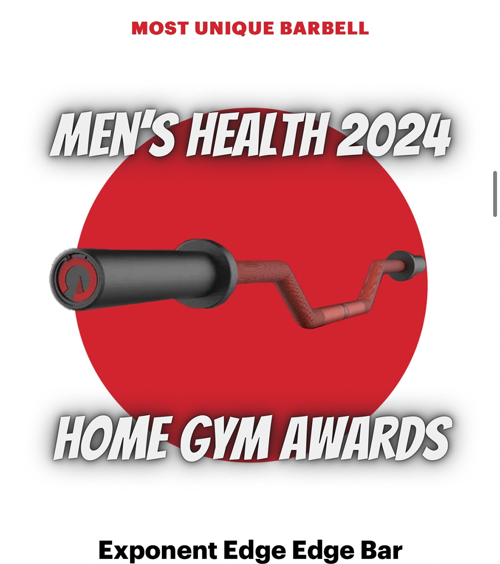 The Edge Bar is a mix between a shortened cambered bar and an EZ Bar. Perfect for enhanced bicep workouts, chest workouts, and more. The rack was given the reward for the "Most Unique Barbell" by Men's Health 2024.