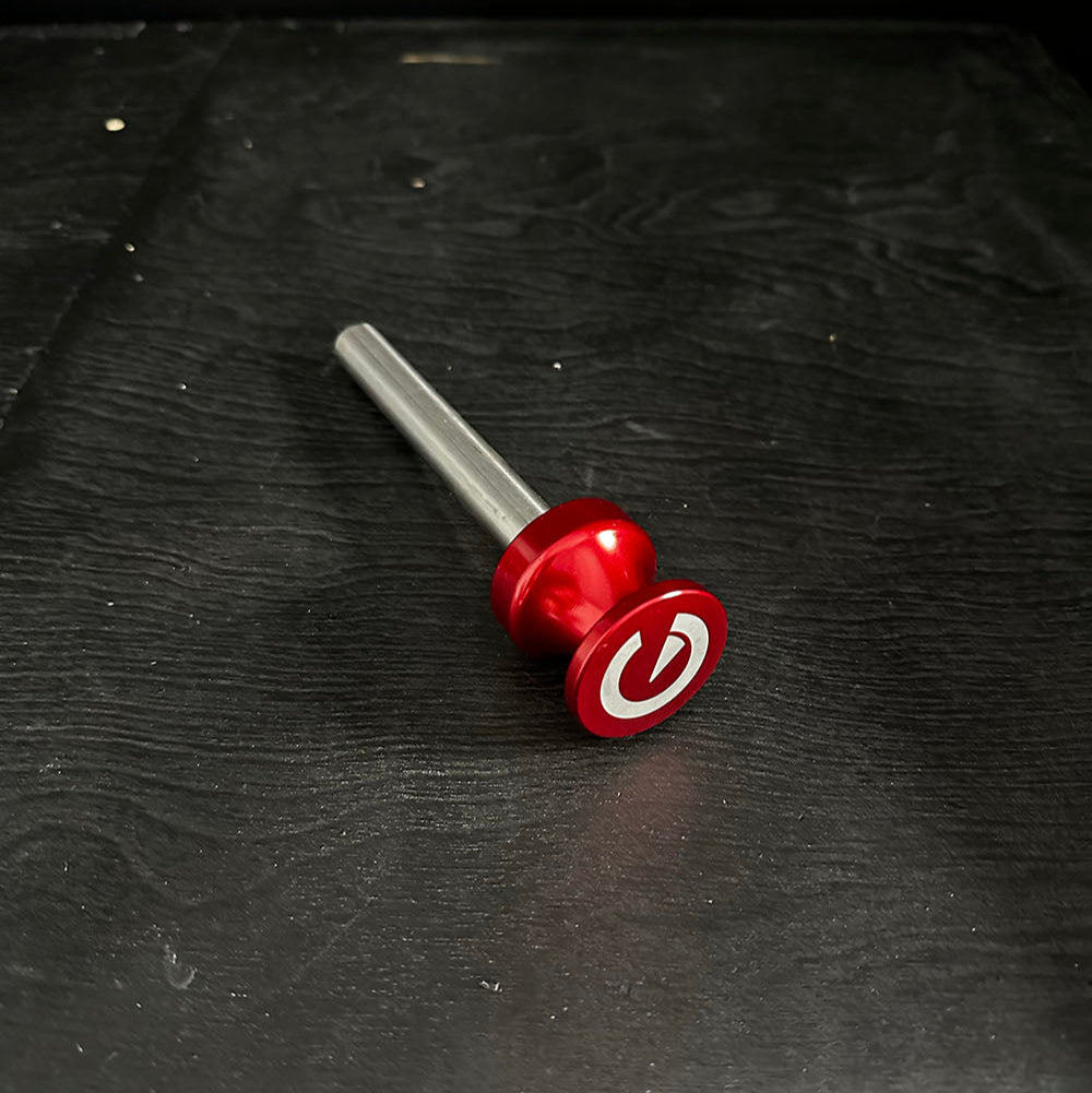 Custom Exponent Edge Magnetic pins fit all major brands of squat racks, power racks, and accessories, including Exponent Edge workout equipment. This image presents the Magnetic Edge Pin from angled, side view.