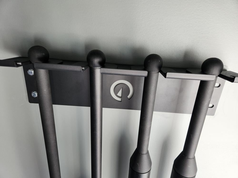 Exponent Edge Mace and Club Holder mounted to a wall