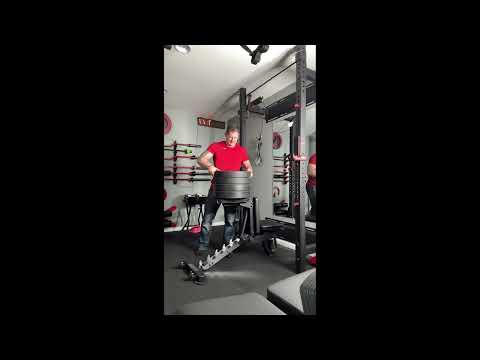 Will it hold?! Loading heavy weights on the top part of the Infinity Bench - Half Bench Configuration to demonstrate the high quality build and superior strength by Exponent Edge